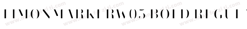 LimonMarkerW05 Bold Regular字体转换